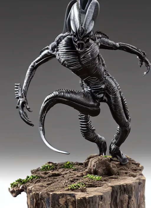 Prompt: 80mm resin detailed miniature of a Xenomorph horse, Alien(1980), Product Introduction Photos, 4K, Full body,