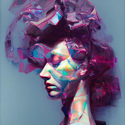 Image similar to abstract 3d female portrait by James Jean and Jason Chan