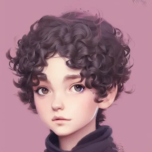 Image similar to portrait of cute pixie character with curly hair, highly detailed, digital painting, artstation, concept art, sharp focus, illustration, strong brush stroke, anime, art by greg rutkowski, ilya kuvshinov, sharp focus, ghibli studio, art by ilya kuvshinov, rossdraws