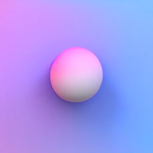 Image similar to 3 d render of a light blue and pink blob on a white background, blender, pastel colors, minimalistic