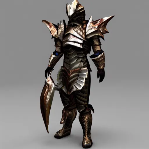 Image similar to epic dragon armor 3d modeling reference very detailed