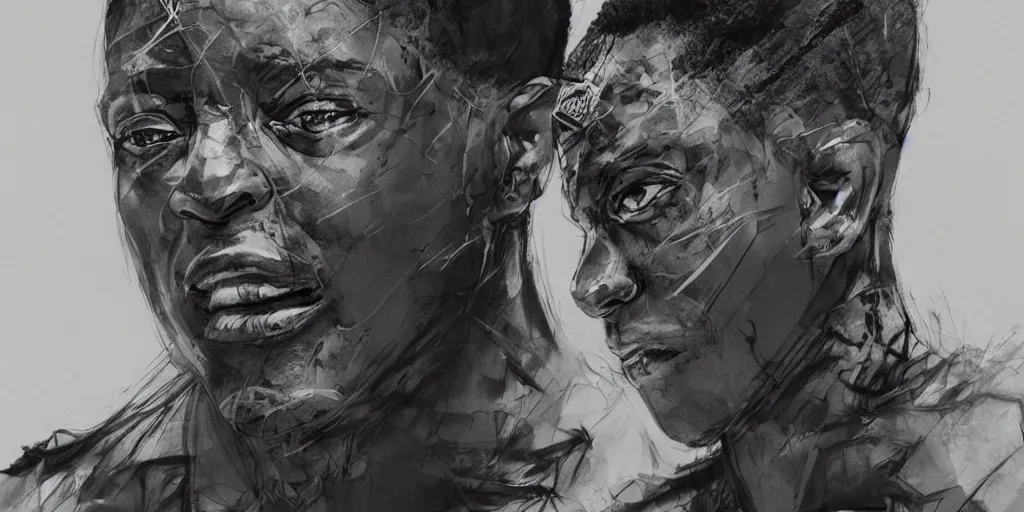 Image similar to lil boosie by yoji shinkawa, katayama bokuyo, agnes cecile concept art 8 k