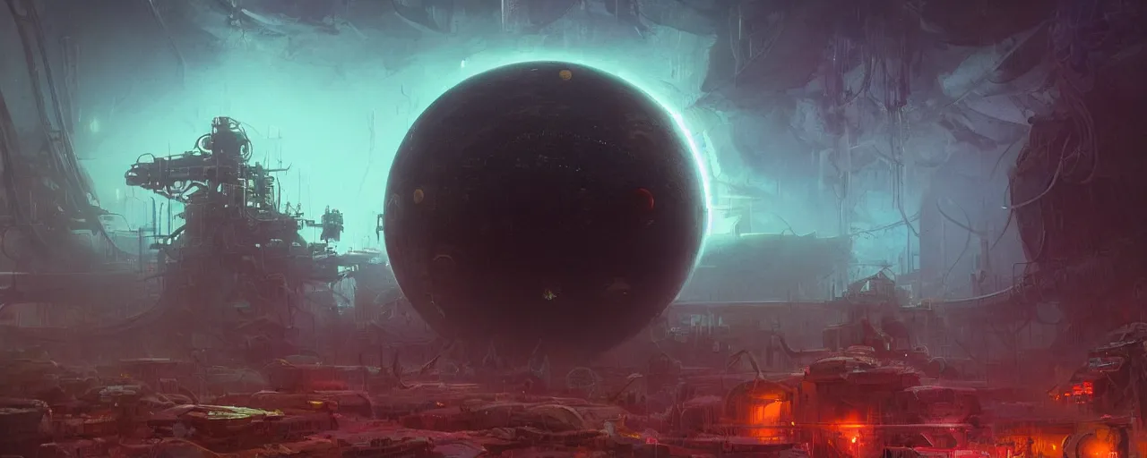 Prompt: ” outer planet with thick fog and steampunk structures, [ cinematic, detailed, epic, widescreen, opening, establishing, mattepainting, photorealistic, realistic textures, octane render, art by paul lehr ] ”