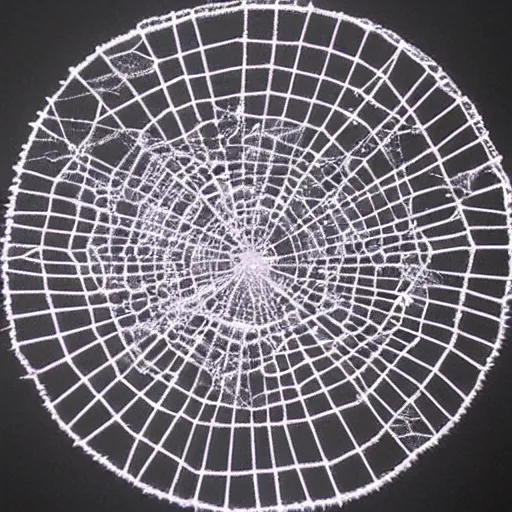 Prompt: the web the circle owned by the circle, its creator a web of interconnected crystals, the circle made of the crystals
