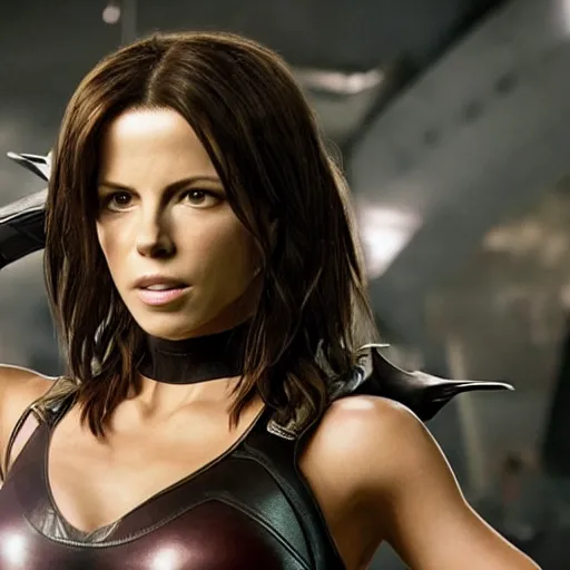 Prompt: Kate Beckinsale as Alita