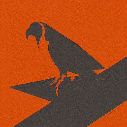 Image similar to Abstract orange high-end premium modern logo of a hawk perching on the letter H, featured on 99designs, gradient.