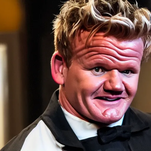 Image similar to gordon ramsay having a mental breakdown over the lamb sauce