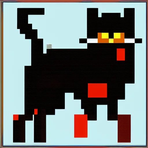 Image similar to cat, pixel art