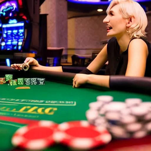 Image similar to closeup of handsome gigachad XQC gambling