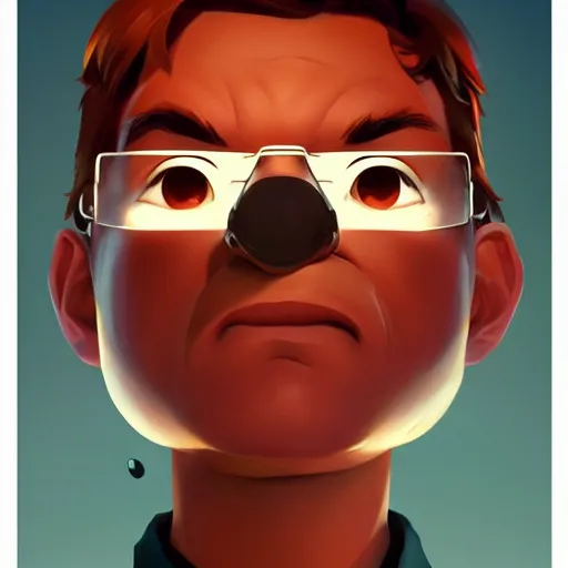 Image similar to face icon stylized minimalist dexter's laboratory, loftis, cory behance hd by jesper ejsing, by rhads, makoto shinkai and lois van baarle, ilya kuvshinov, rossdraws global illumination