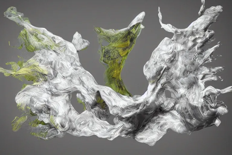 Image similar to Painful pleasures by Lynda Benglis, octane render, transparent, 4k, 8k