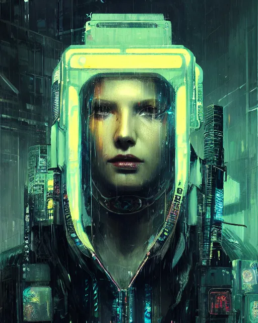 Image similar to detailed portrait blade runner, cyberpunk futuristic neon, reflective puffy coat, decorated with traditional Japanese ornaments by Ismail inceoglu dragan bibin hans thoma greg rutkowski Alexandros Pyromallis Nekro Rene Maritte Illustrated, Perfect face, fine details, realistic shaded, fine-face, pretty face