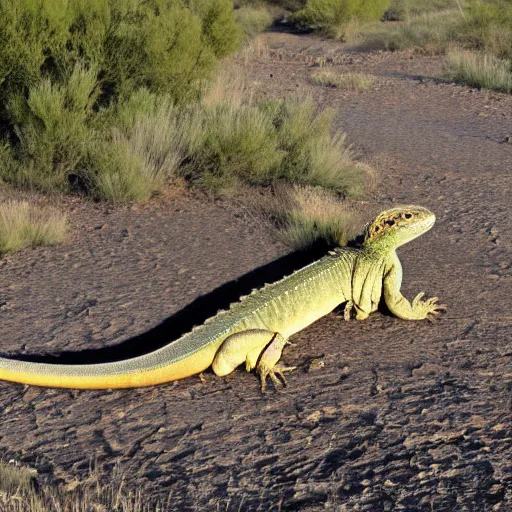 Prompt: <photograph quality=very-high location =new mexico>giant lizard</photograph>