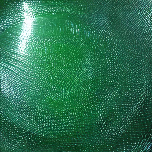 Image similar to swirling soft focus chrome liquid metal pools green, shining, smooth curves, liquidmetal, translucent, hologram