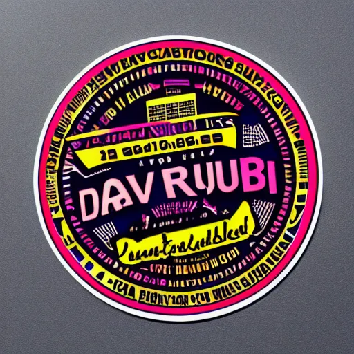 Prompt: graphic design stickers in style of david rudnick, eric hu, acid, y 2 k