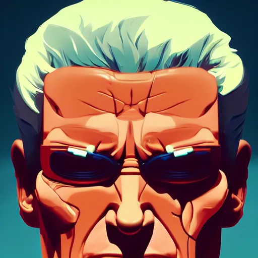 Image similar to face icon stylized minimalist the terminator, loftis, cory behance hd by jesper ejsing, by rhads, makoto shinkai and lois van baarle, ilya kuvshinov, rossdraws global illumination