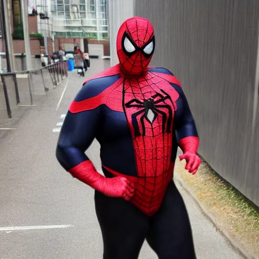 Image similar to fat spiderman, photo