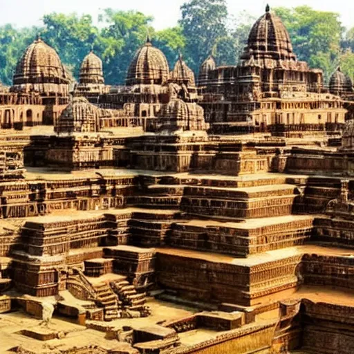 Prompt: magnificent ancient Indian city