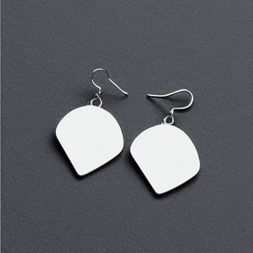 Image similar to “minimalistic beautiful surprising unusual abstract asymmetric earring design”