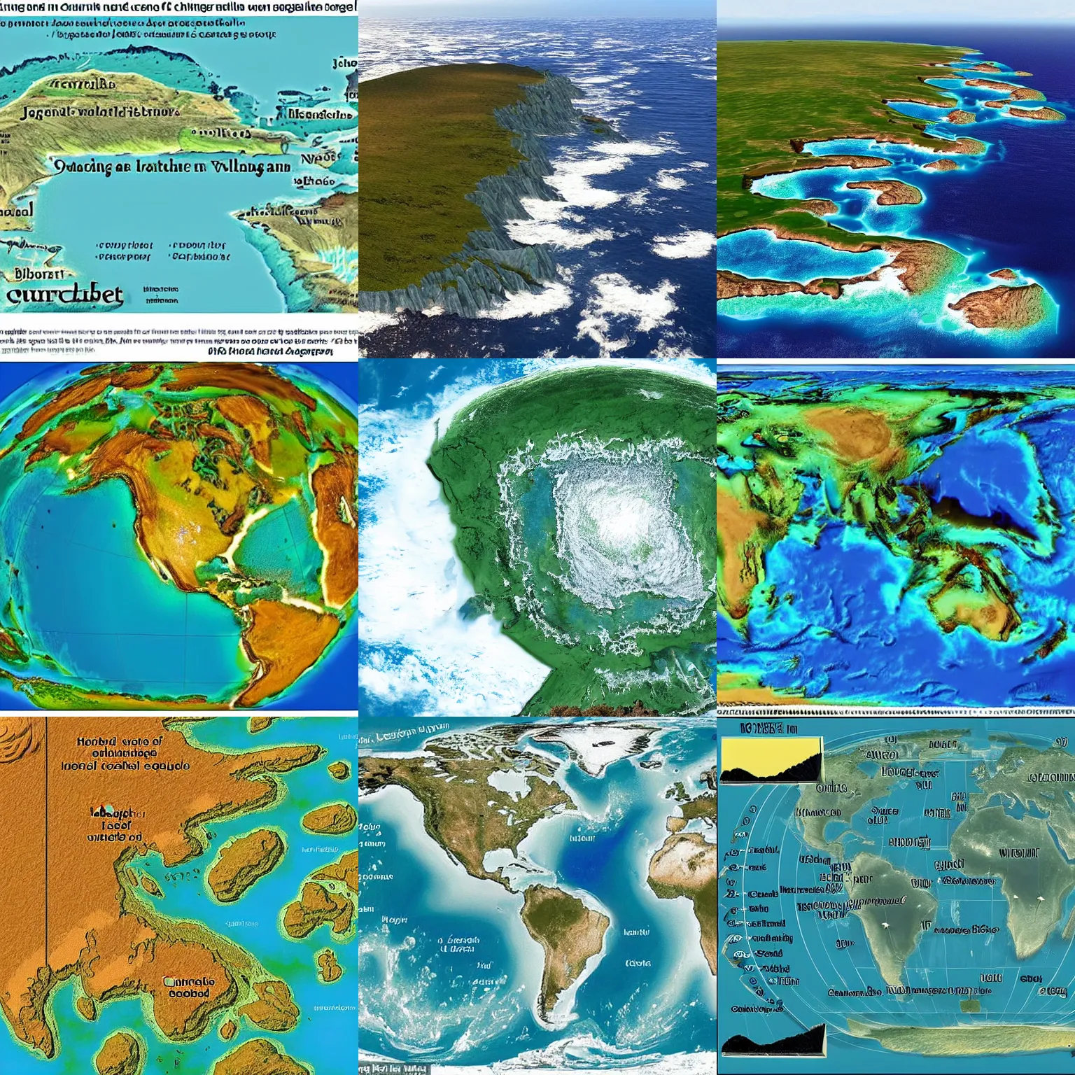 Image similar to this is a land on an unforgiving world of churning oceans and jagged coastlines. every habitable island is situated somewhere along the planet's equator where the weather is still volatile but more hospitable than any points to the north or south