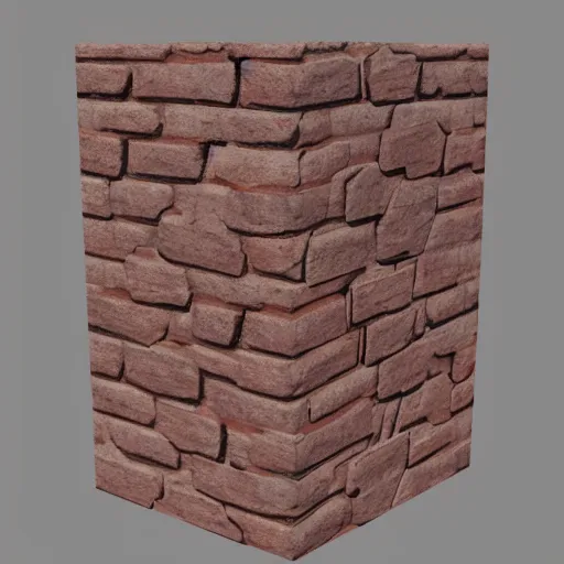 Image similar to brick diffuse texture, sculpted from zbrush, substance designer, hyper realistic