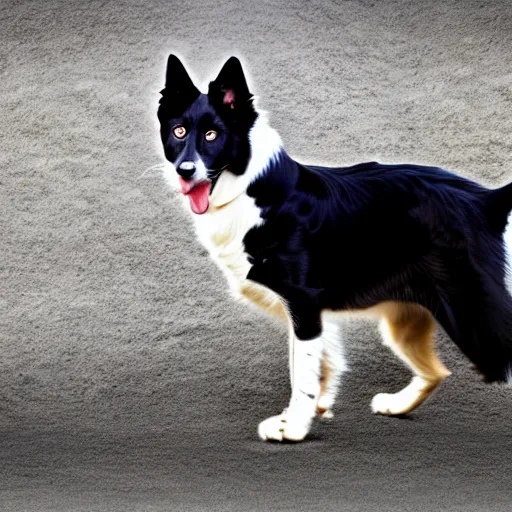 Image similar to a feline border collie - cat - hybrid, animal photography