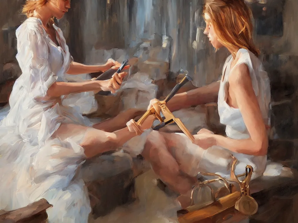 Image similar to lock and load, painting by Vladimir Volegov