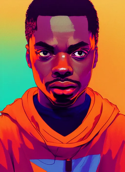Prompt: portrait of vince staples, epic, anime, artstation winner by victo ngai, kilian eng and by jake parker, by conrad roset, swirly vibrant color lines, winning award masterpiece, fantastically gaudy, aesthetic octane render, 8 k hd resolution