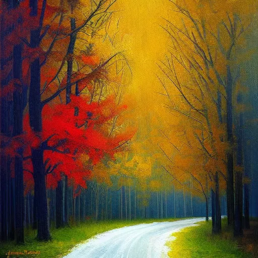 Prompt: A beautiful painting. human technology that had become haunted, possessed by quick, gleaming cleverness. by Janek Sedlar, by Lawren Harris casual, incredible