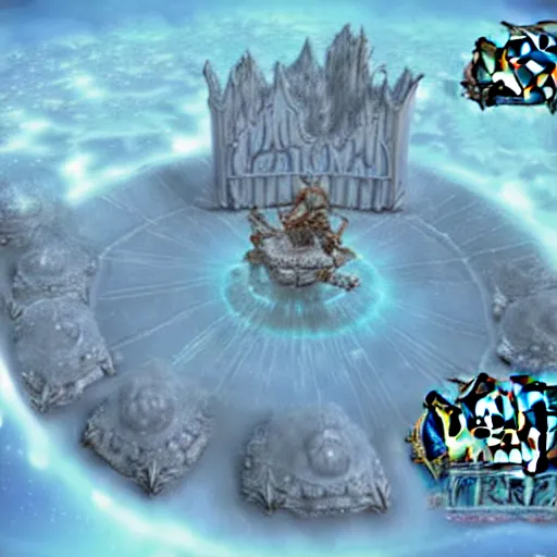 Image similar to world of warcraft frozen throne but frozen throne is a toilet