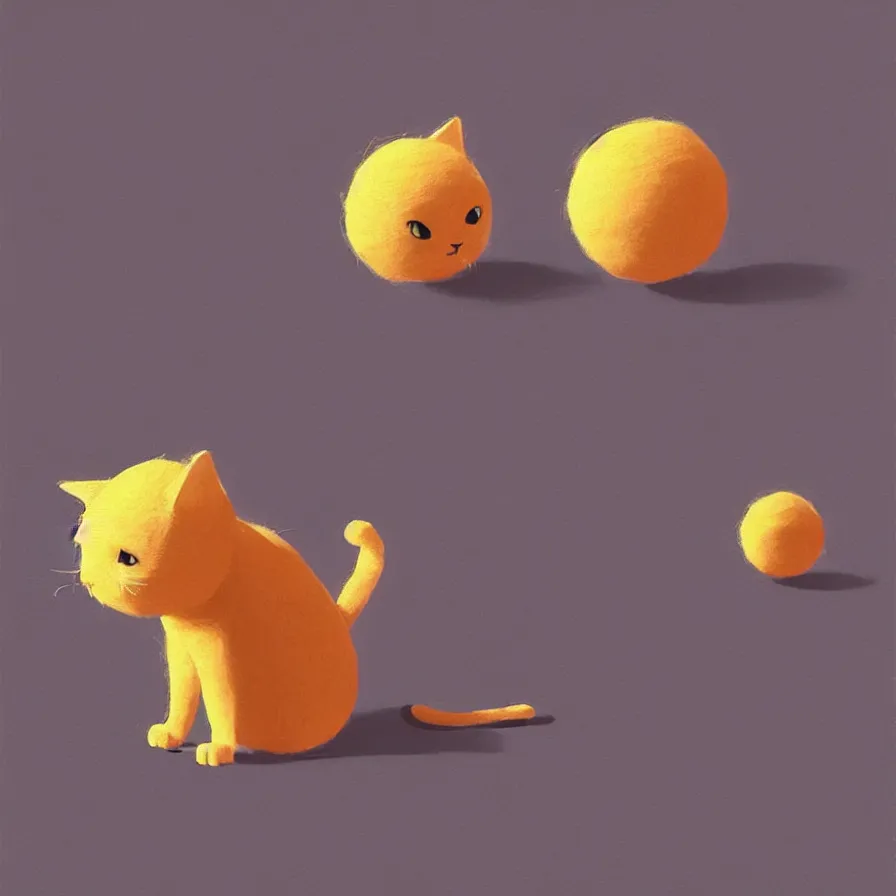 Image similar to a cat playing with a ball of yarn, art by Goro Fujita, ilustration, concept art, sharp focus, ArtStation, Deviantart