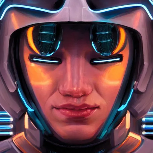 Image similar to tron as a realistic scifi cyberpunk knight, closeup portrait art by donato giancola and greg rutkowski, realistic face, digital art, trending on artstation, symmetry!!!