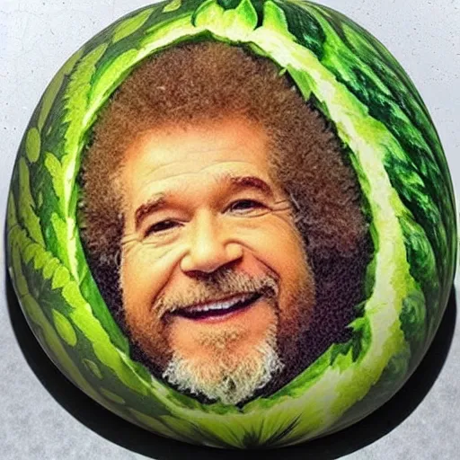 Image similar to bob ross watermelon hybrid