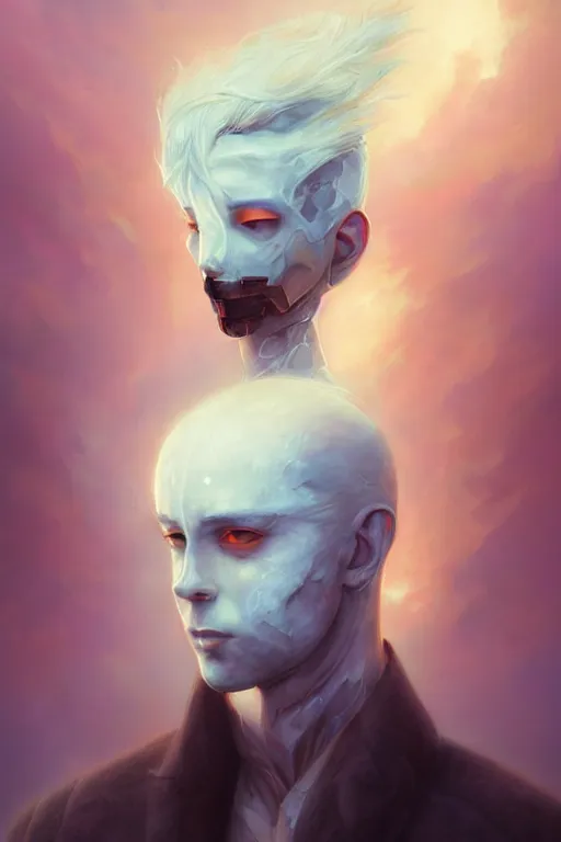 Image similar to portrait of a man made of ice, by artgerm, tom bagshaw, gerald brom, vaporwave colors, lo - fi colors, vaporwave, lo - fi, moody vibe, goth vibe, 4 k, hd,