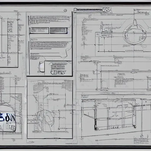 Prompt: exploded diagram of luigi, blueprint