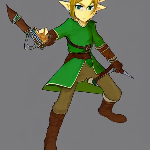 Image similar to Link in valorant style, 2d art