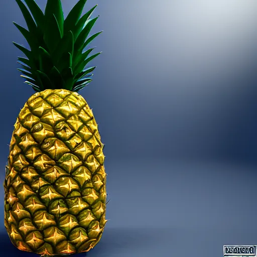 Prompt: the pineapple king, realistic, hdr, clear image, hdd, rtx on, dynamic lighting,