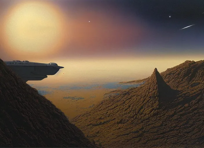 Image similar to mysterious, matte painting, peter elson