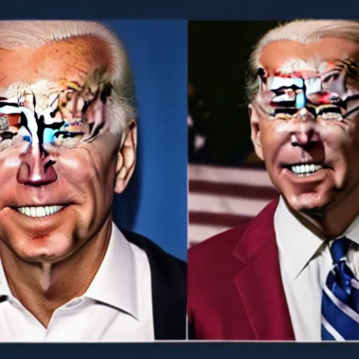 Image similar to joe biden, degloving, skin sloughing off, brutal, krokodil, flesh eating, teeth, skull visible