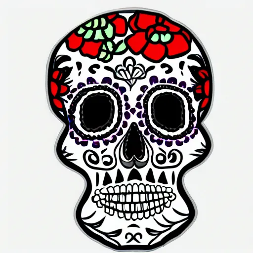 Image similar to day of the dead style skeleton