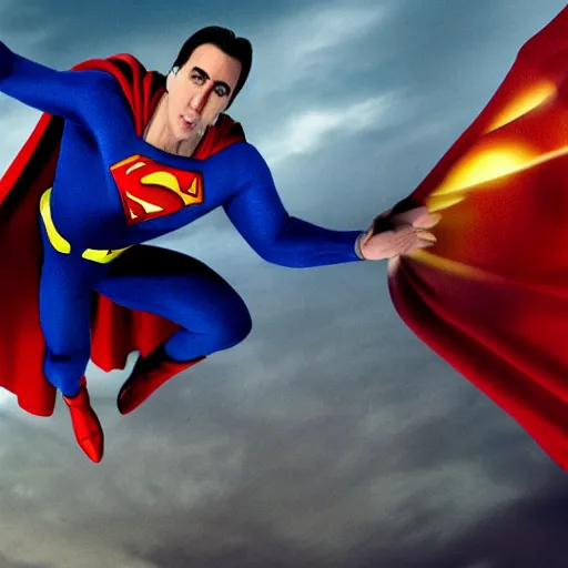 Image similar to Nicolas Cage as Superman