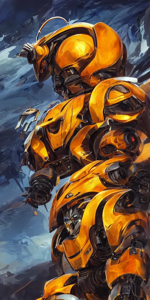 Image similar to character design scobolide scobolide whirlipede transformers rise of the beasts earth defense force tank beautiful biolight hdr cgi 4 k chrome car, alena aenami artworks in 4 k tribal robot helmet bumblebee artstation by jesper ejsing, by rhads, by feng zhu backpack ninja mask tripod collosus 2 0 2 3 megatron