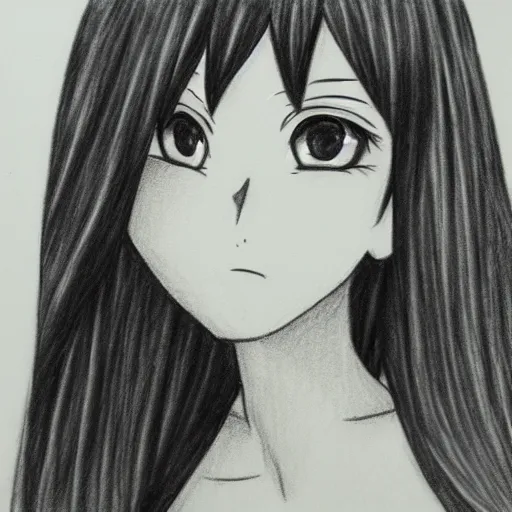 drawing of an anime girl face in a notebook, front | Stable Diffusion |  OpenArt