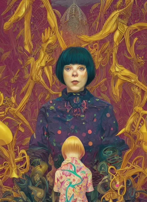 Image similar to gold :: by Martine Johanna and Simon Stålenhag and Chie Yoshii and wlop and Guillermo del toro :: ornate, dynamic, particulate, rich colors, elegant, centered, artstation, smooth, sharp focus, octane render, 3d