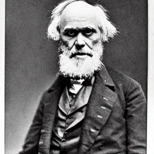 Image similar to charles darwin portraied as a hero