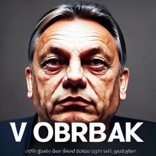 Prompt: album cover of viktor orban