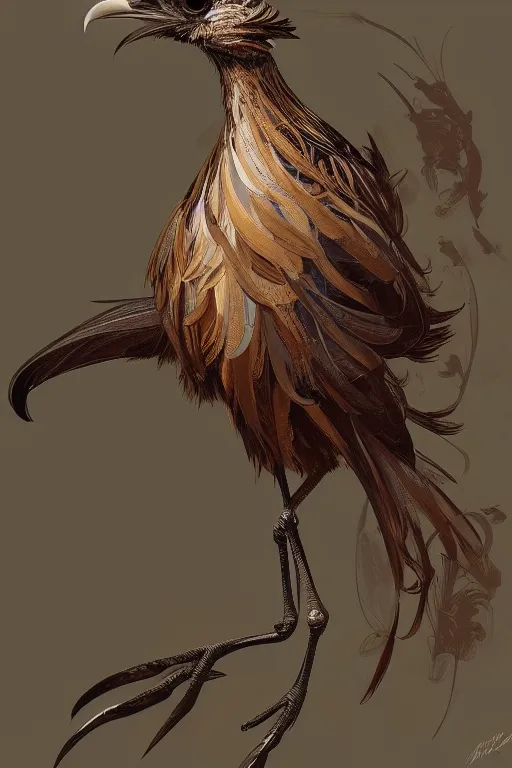 Prompt: painting of a crowchicken, decorated, intricate, elegant, highly detailed, digital painting, artstation, concept art, smooth, sharp focus, illustration, art by artgerm and greg rutkowski and alphonse mucha, 8 k