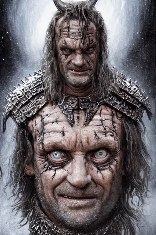 Prompt: full body concept art of Jack Torrance wearing viking armor made with porcelain by Jeff Easley and Peter Elson + beautiful eyes, beautiful face + symmetry face + galaxy + gothic, surreal, dread + highly detailed, intricate complexity, epic composition, magical atmosphere + masterpiece, award winning + trending on artstation