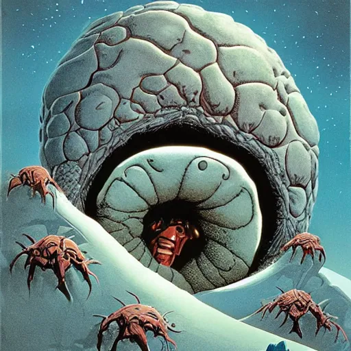 Image similar to roger dean art of the thing ( 1 9 8 2 )