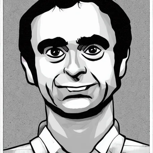 Prompt: ted bundy drawn in the style of mike judge